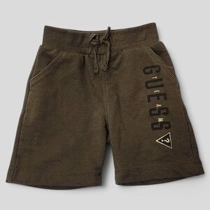 Guess Kids Boys Olive Green Logo Shorts - Size 4T